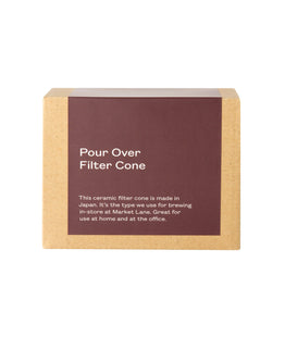 Ceramic Pour Over Filter Coffee Cone by Market Lane in packaging